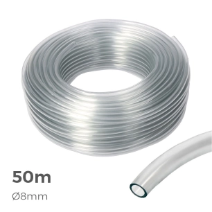 Tuyau Transparent Ø Intérieur 8mm Ø Extérieur 12mm Rouleau 50m