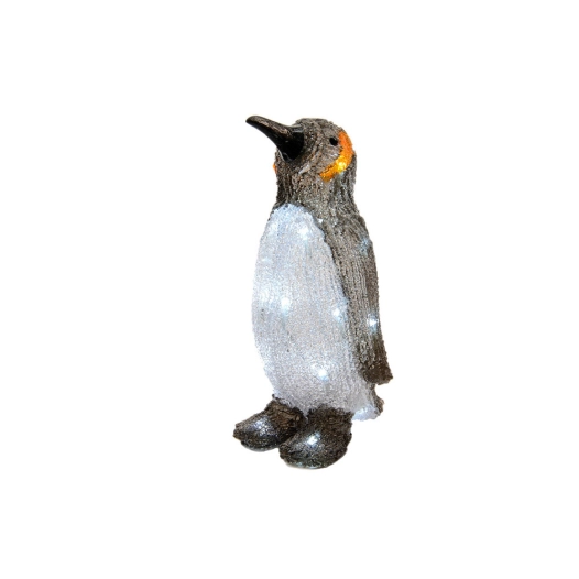 Figurine Pingouin Led Acrylique Exterieur 17x16x33cm