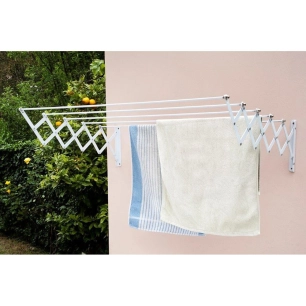 Porte Vêtements Alu Blanc 120cm.