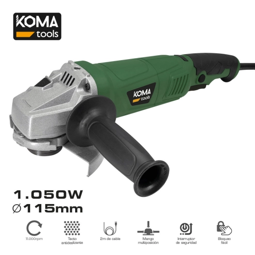 Broyeur Électrique 1050w Ø115mm 22,8x35,5cm Koma Tools