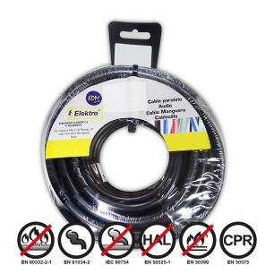 Bobine Fil Électrique Flexible 4mm Noir Sans Halogène 50m