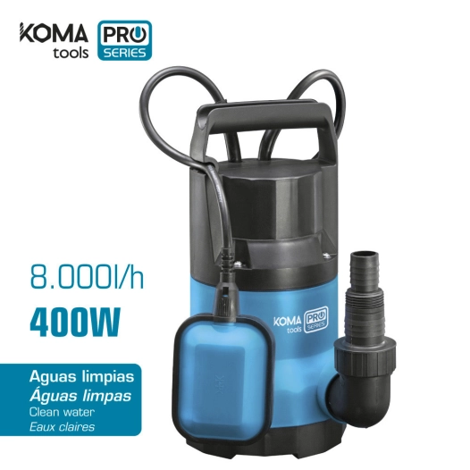 Pompe Pour L´Extraction D´Eau Propre 400w 17x30cm Koma Tools