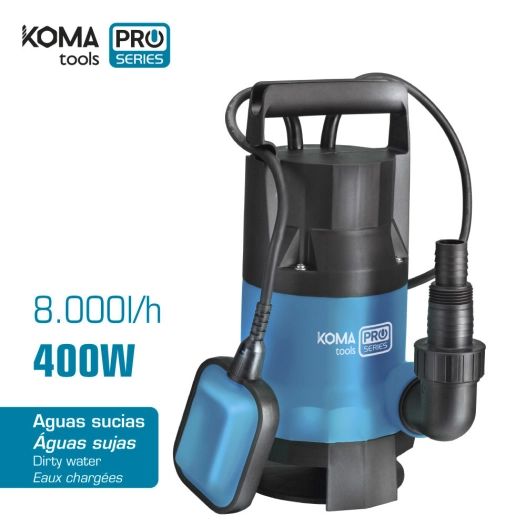 Pompe Extraction Eaux Sales 400w 17x33cm Koma Tools