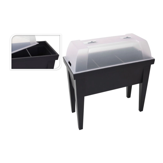 Serre Type Table Couleur Noire 80x40x65cm