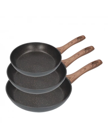 Ensemble De 3 Poêles Anti-Adhérentes ''SÉRIE Eneas'' Edm