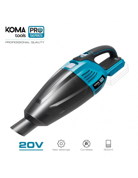 Aspirateur Koma 20V Pro Sans Fil Aspirateur sans fil 20V compact et puissant - KOMA TOOLS