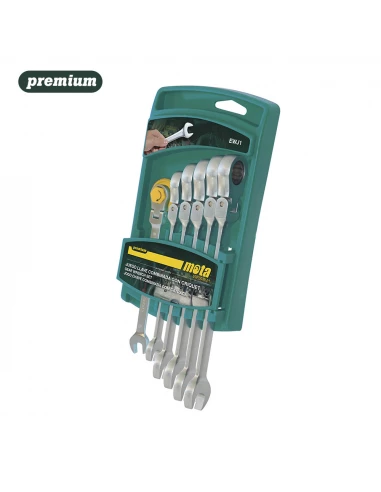 Jeu 6 Clés Mixtes À Cliquet 8,10,11,13,14,17mm Ewj1 Mota