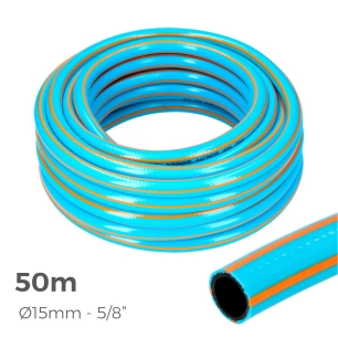 Tuyau D'arrosage Professionnel Anti-Torsion Ø Intérieur 15mm Ø Extérieur 20mm (5/8'') - Rouleau 50m Edm