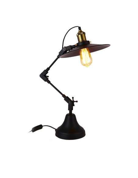 Lampe De Bureau Vintage Extensible 40-80cm Base Ø16cm E27 60w Ø16cmedm