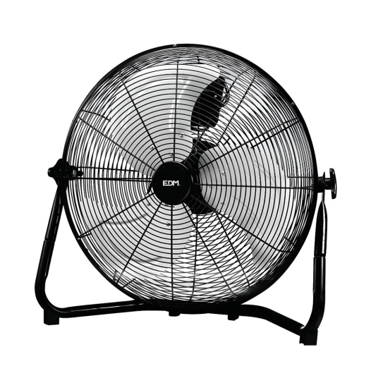 Ventilateur De Sol Industriel Noir Puissance: 130w Pales: Ø50x58cm Edm