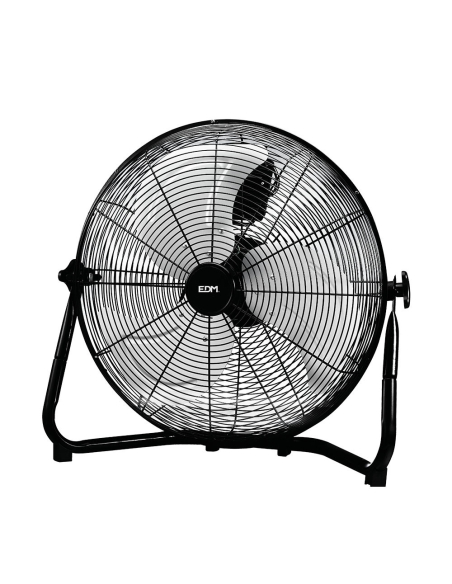 Ventilateur Sol Industriel Noir Puissant flux d'air pour grands espaces 50cm - EDM
