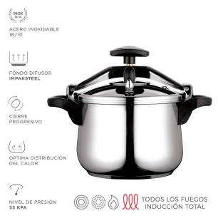 Auto cuiseur 8 Littres Inox 18/10 Fagor Ø25,02x19,5cm
