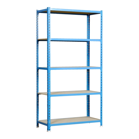 Etagère légère sans vis MADERCLICK PLUS 5/500 BLEU/BOIS BLEU/BOIS 2000x1000x500 - SIMONRACK
