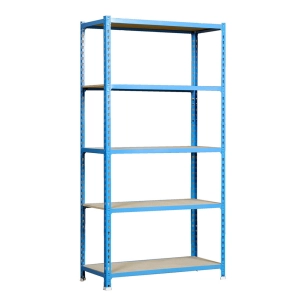 Etagère légère sans vis MADERCLICK PLUS 5/500 BLEU/BOIS BLEU/BOIS 2000x1000x500 - SIMONRACK