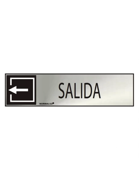 Panneau Informatif ''SALIDA'' (INOX Adhesif 0.8mm) 5x20cm
