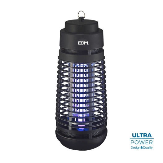 Exterminateur D'insectes Electrique 1x6w Ø12x30cm Couleur Noir Edm