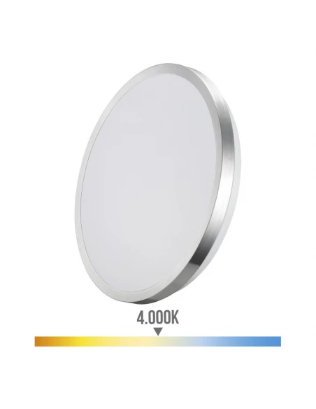 Support Mural Surface Super Led 12w 1160lm 4000k Lumière Du Jour. Cadre Chromé Edm
