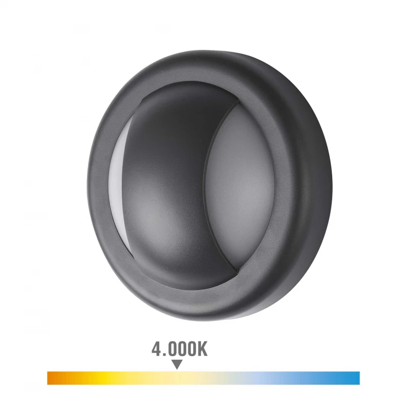 Applique Led 6w 250lm 4000k Lumiere Naturelle Ip65 Ø14x5,7cm Rond Edm