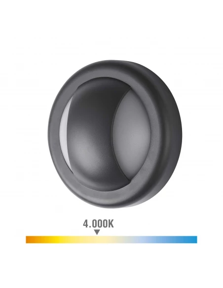 Applique Led 6w 250lm 4000k Lumiere Naturelle Ip65 Ø14x5,7cm Rond Edm