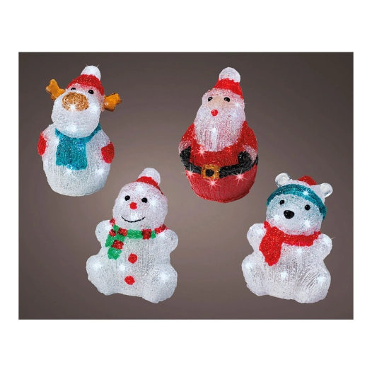 Figure Led En Acrylique Pour Intérieur 13x10x16cm 16 Leds Modèles Assortis.