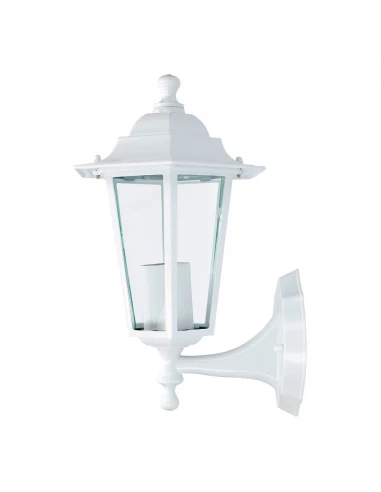 Applique En Aluminium Et Verre Murale. Ip44 E27 60w Couleur Blanche Ø19.5x21x32cm Modèle Zurich Edm