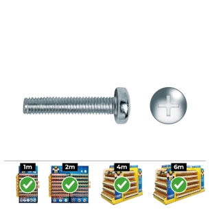 Boîte De 200 Vis Metriques À Tête Ronde Philips Din/Ref 7985 6x30 Zinc - Celo