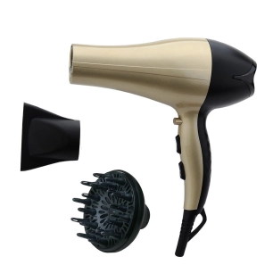 Sèche-Cheveux Ionique 1900-2300w Avec Diffuseur Et Concentrateur D'air 9x22,5x28cm Edm