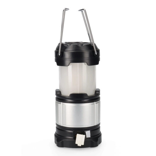 Lanterne De Camping Rechargeable Avec Batterie Ou Piles 4 Positions D'éclairage Edm