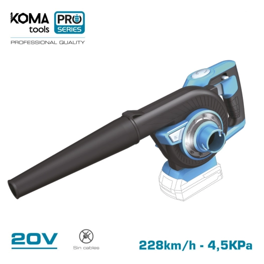 Aspirateur Souffleur 20v (SANS Batterie Et Chargeur) 97x93cm Koma Tools Pro Series Battery