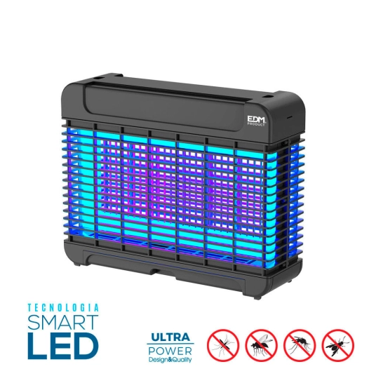 Exterminateur D'insectes Électronique Professionnel Led 10w 31.6x10x26.3cm Couleur Noire Edm