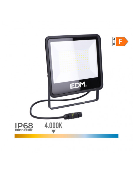 Projecteur LED 100W Black Séries Éclairage puissant lumière du jour - EDM