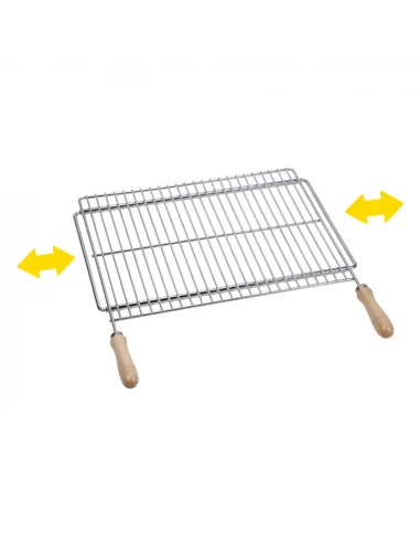Grille De Barbecue Longueur Extensible 70x40cm Acier Zingué