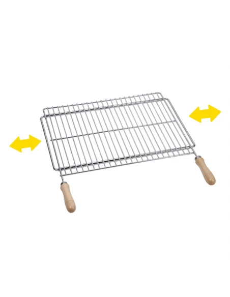 Grille De Barbecue Longueur Extensible 70x40cm Acier Zingué