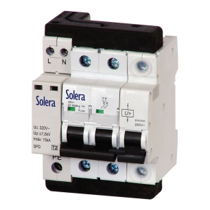 Disjoncteur Monophasé Bipolaire 2p 40a C 10ka Solera Combi2p40t15