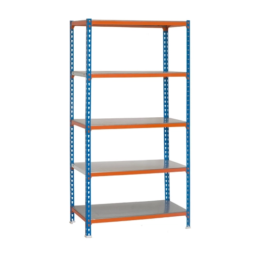 Etagère légère sans vis SIMONCLICK PLUS 5/500 BLEU/ORANG/GALVA BLEU/ORANGE/GALVA 2000x1000x500 - SIMONRACK