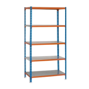 Etagère légère sans vis SIMONCLICK PLUS 5/500 BLEU/ORANG/GALVA BLEU/ORANGE/GALVA 2000x1000x500 - SIMONRACK