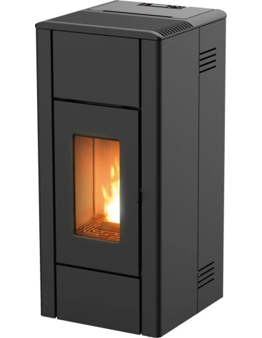 Habillage métal noir pour Poêle à granulés Kunal Air XUP RED