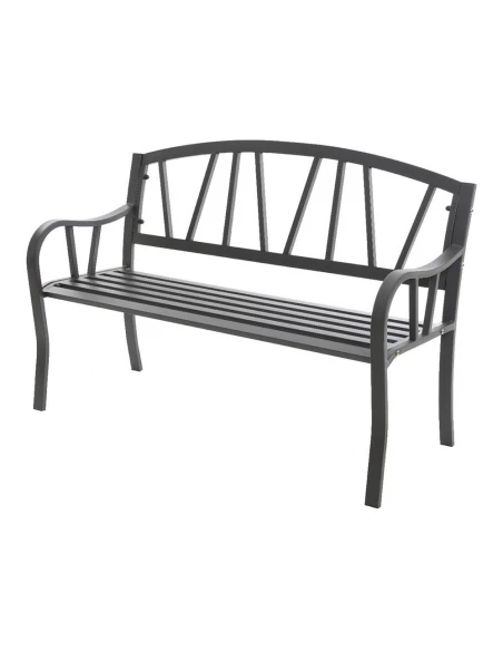 Banc En Fer Couleur: Anthracite 123x53x86cm Pour Extérieur