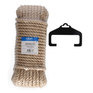 Écheveau 20 Mt. Corde Bio En Jute Naturel. 3 Cordages. Calibre 10 Mm Edm