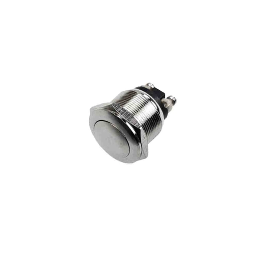 Bouton Poussoir Métallique 2a 250v Chrome