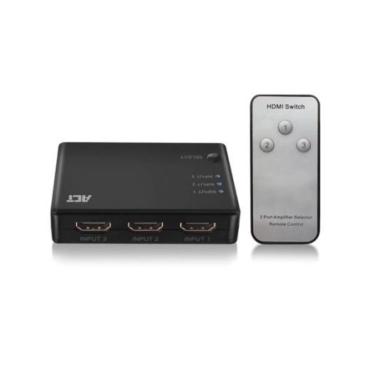 commutateur hdmi 4k 3 ports, affichez 3 sources hdmi sur un seul moniteur.