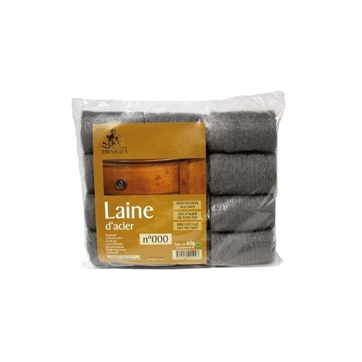Tampon laine d'acier_12x5g - LES ANCIENS EBENISTES