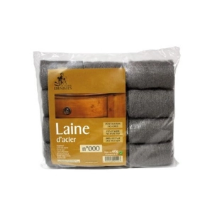 Tampon laine d'acier_12x5g - LES ANCIENS EBENISTES