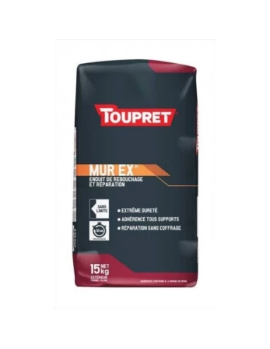 Enduit de réparation et rebouchage Murex 15kg - TOUPRET