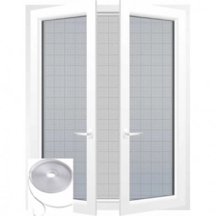 ESSENTIEL Kit moustiquaire avec bande de fixation_170x180cm_blanc - ESSENTIEL