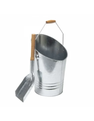 Seau + Pelle à cendres 7 litres metal pour cheminée - WERKAPRO.