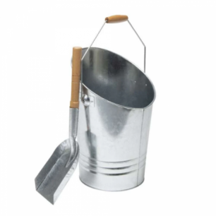 Seau + Pelle à cendres 7 litres metal pour cheminée - WERKAPRO.