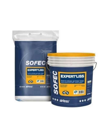 Enduit Airless de garnissage et de lissage - Expert Liss 25kg blanc - SOFEC