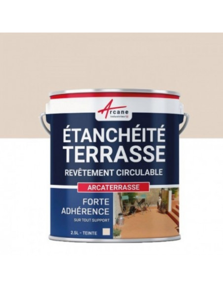 Revêtement d'imperméabilisation décoratif pour toutes surfaces ARCATERRASSE 2.5 litres sable - ARCAN