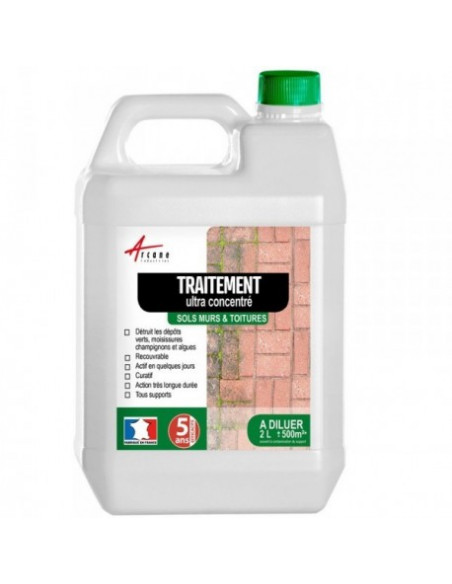 Traitement Anti Dépôts Verts Concentré Élimine mousses et lichens rapidement - ARCANE